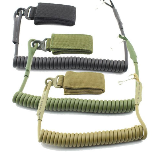 Outdoor Tactical Task Rope Single Point Spring Gun Rope Telephone Rope Strap Safety Rope