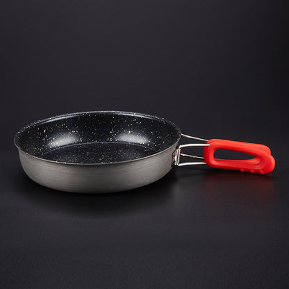 Alocs Medical Stone Color Non-stick Pan Household Outdoor Folding Small Single Pan Frying Pan Non-stick Pan Frying Pan